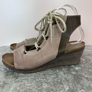 Miz Mooz Satine Leather Wedge Sandal